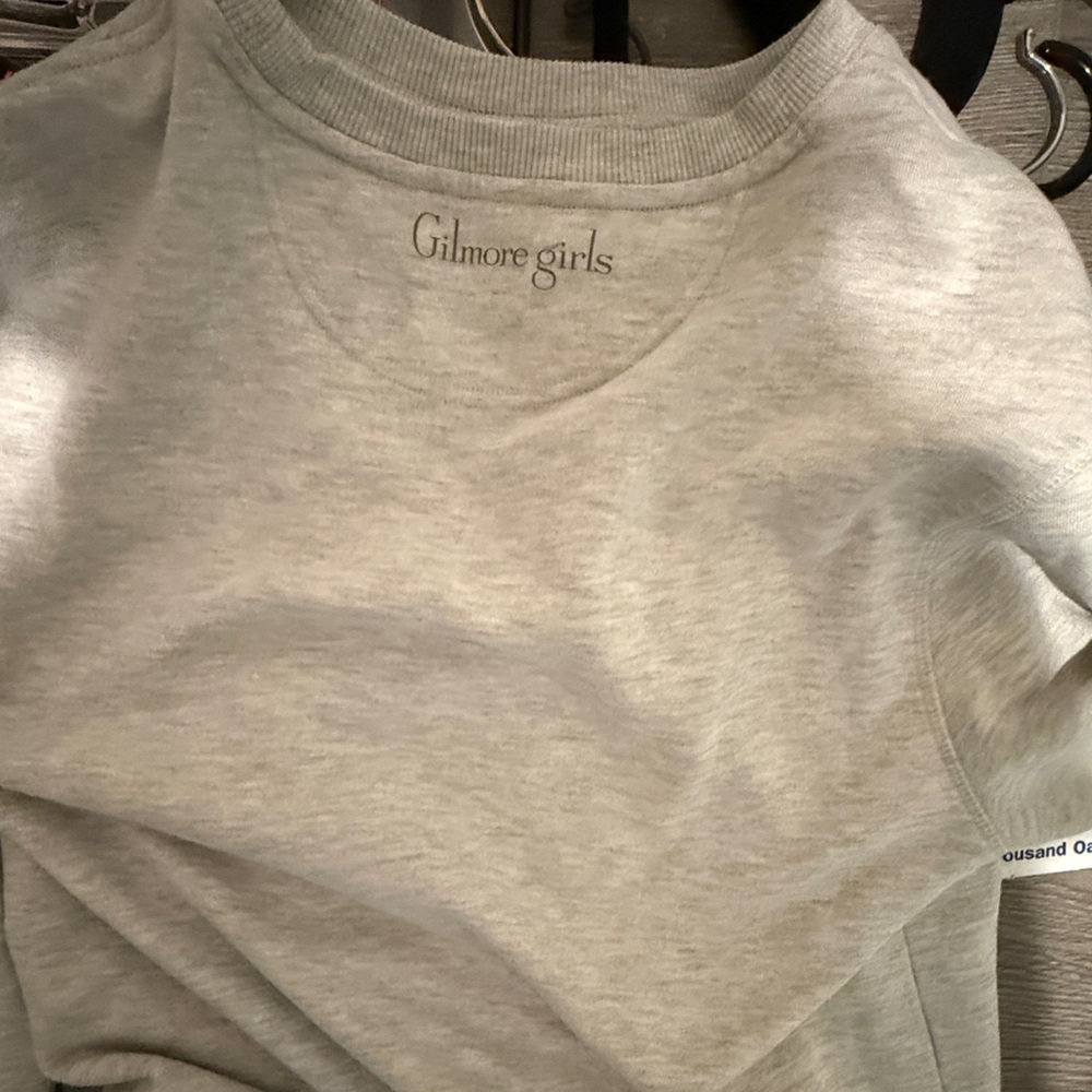 Stars Hollow Books Men's Crewneck Sweater - Light Gray - Picture 3 of 3